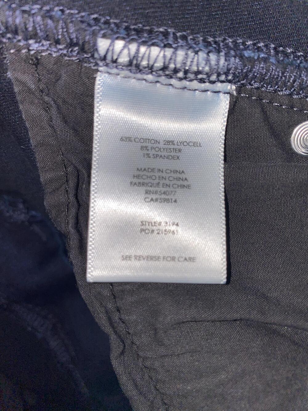 CAbi Jeans Womens 10 Blue Dark Wash Curvy Skinny Distressed Stretch Denim Pants - Picture 4 of 6